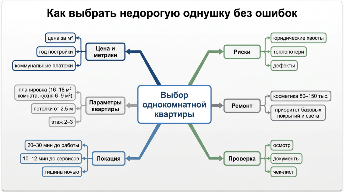 Как выбрать недорогую однушку без ошибок
